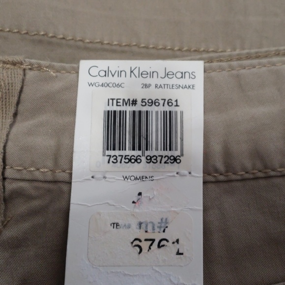 Vintage Calvin Klein Jean's Khaki Shorts Sz 4 NWT - Picture 6 of 8